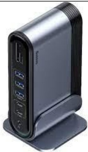 Baseus Working Station Three-Screen Type-C HUB Adapter (Dark Gray)